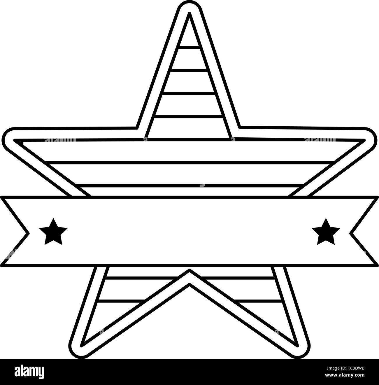 united states of america with star emblem frame vector illustration ...