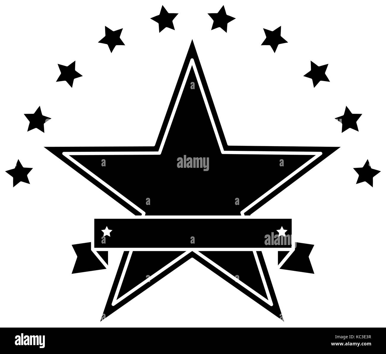 united states of america with star emblem frame vector illustration ...