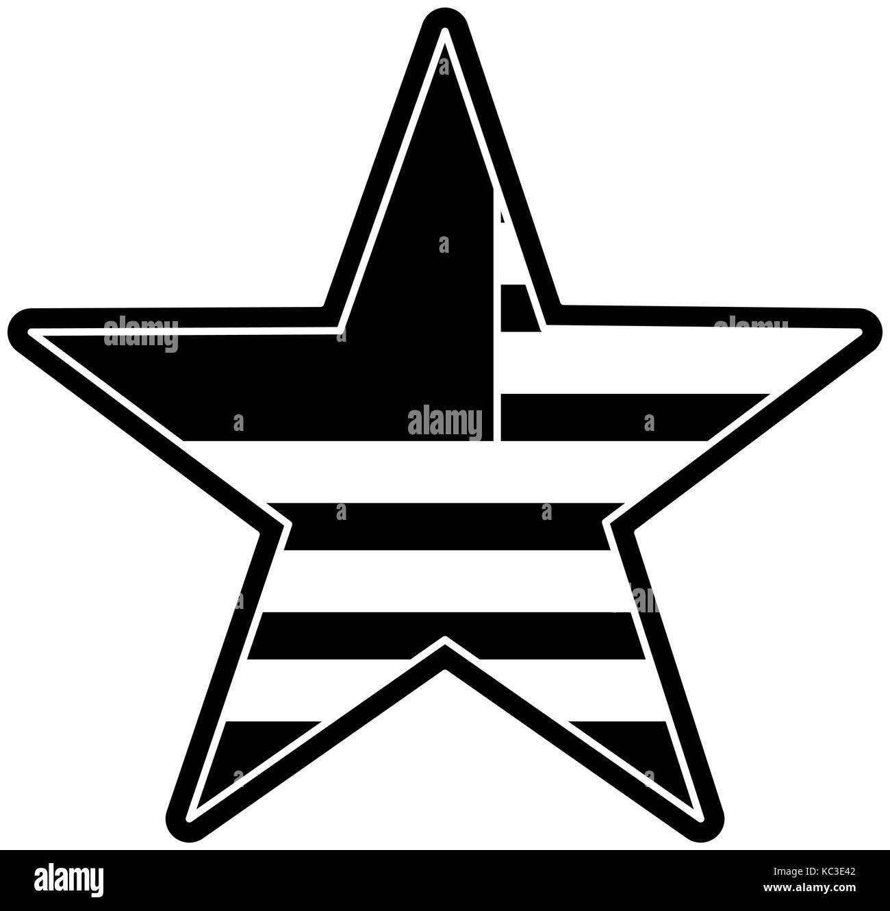 united states of america with star emblem frame vector illustration ...
