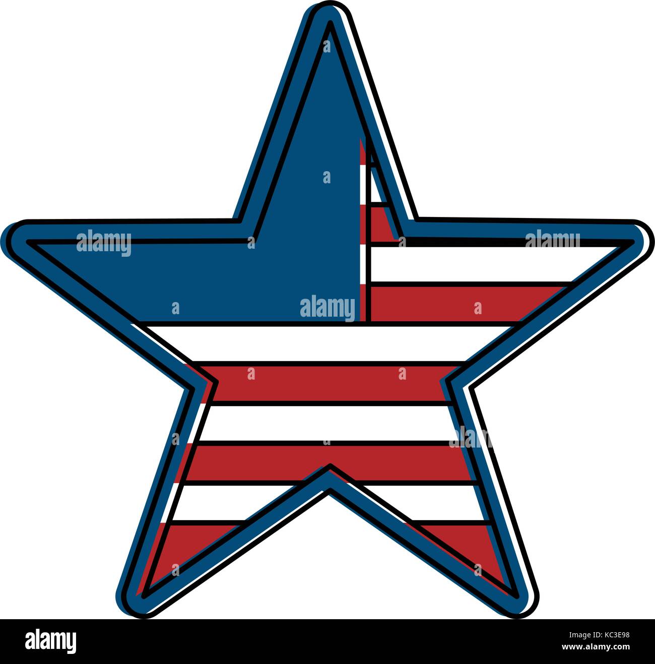 united states of america with star emblem frame vector illustration ...