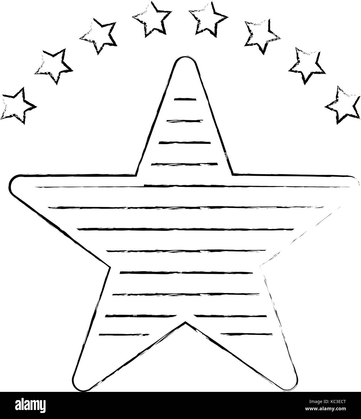 united states of america with star emblem frame vector illustration ...