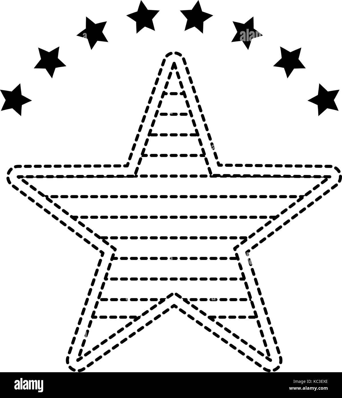united states of america with star emblem frame vector illustration ...