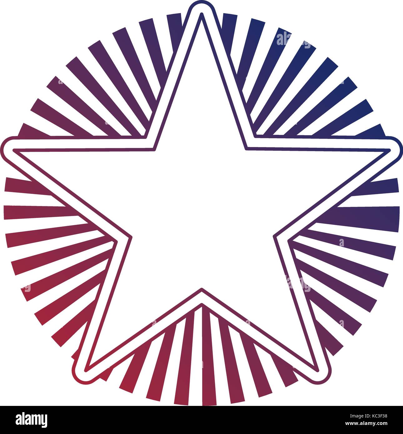 united states of america with star emblem frame vector illustration ...