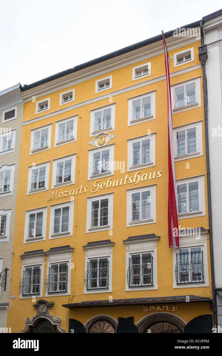 View of Mozarts Home and Birthplace in Salzburg Stock Photo Alamy