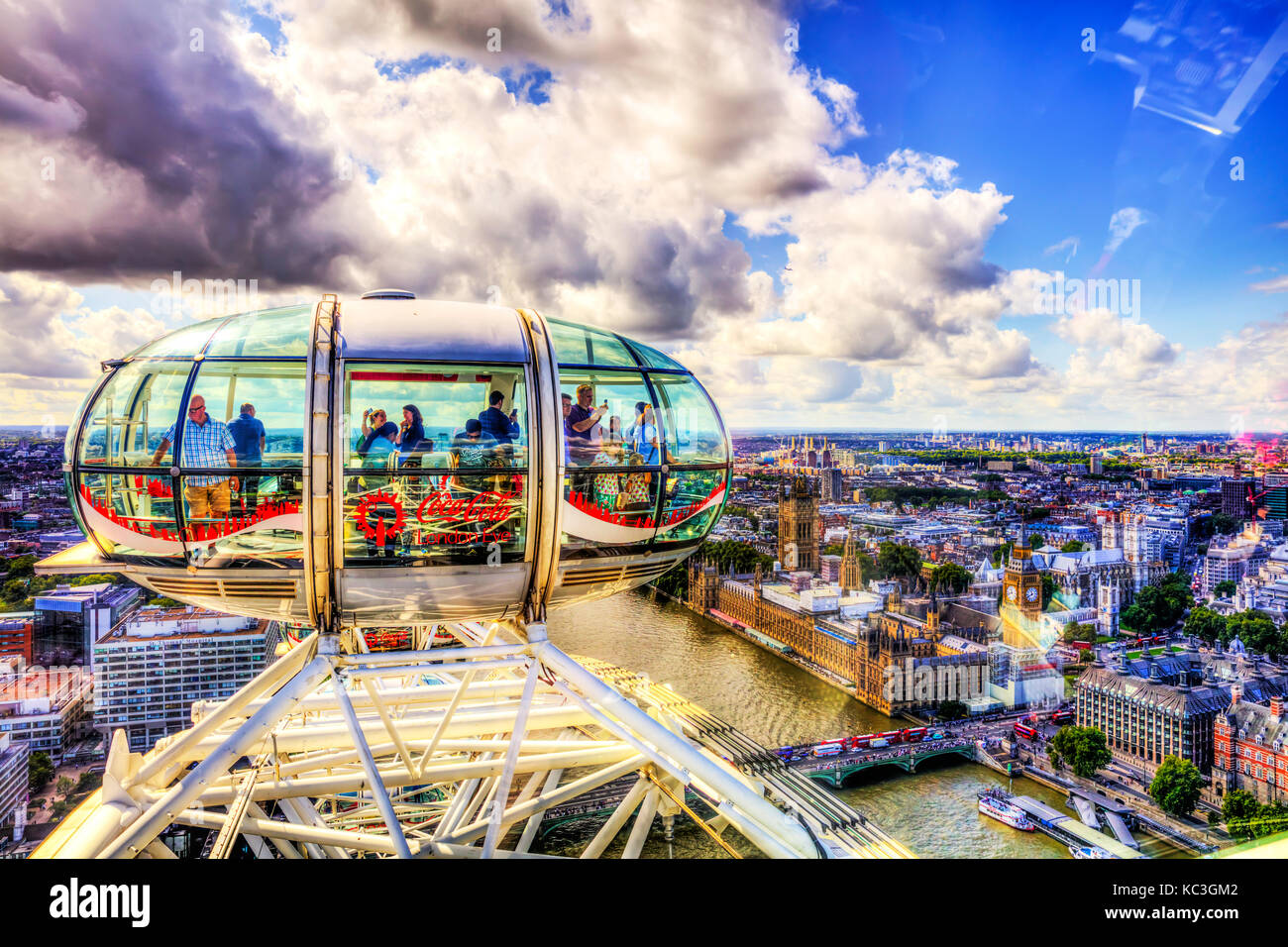 On London Eye, The Thames from London Eye, London eye capsule, Top of