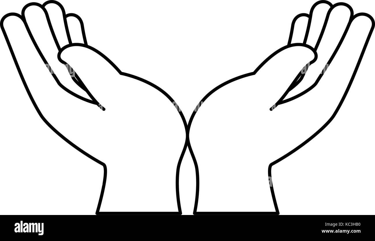 hands human protection icon vector illustration design Stock Vector