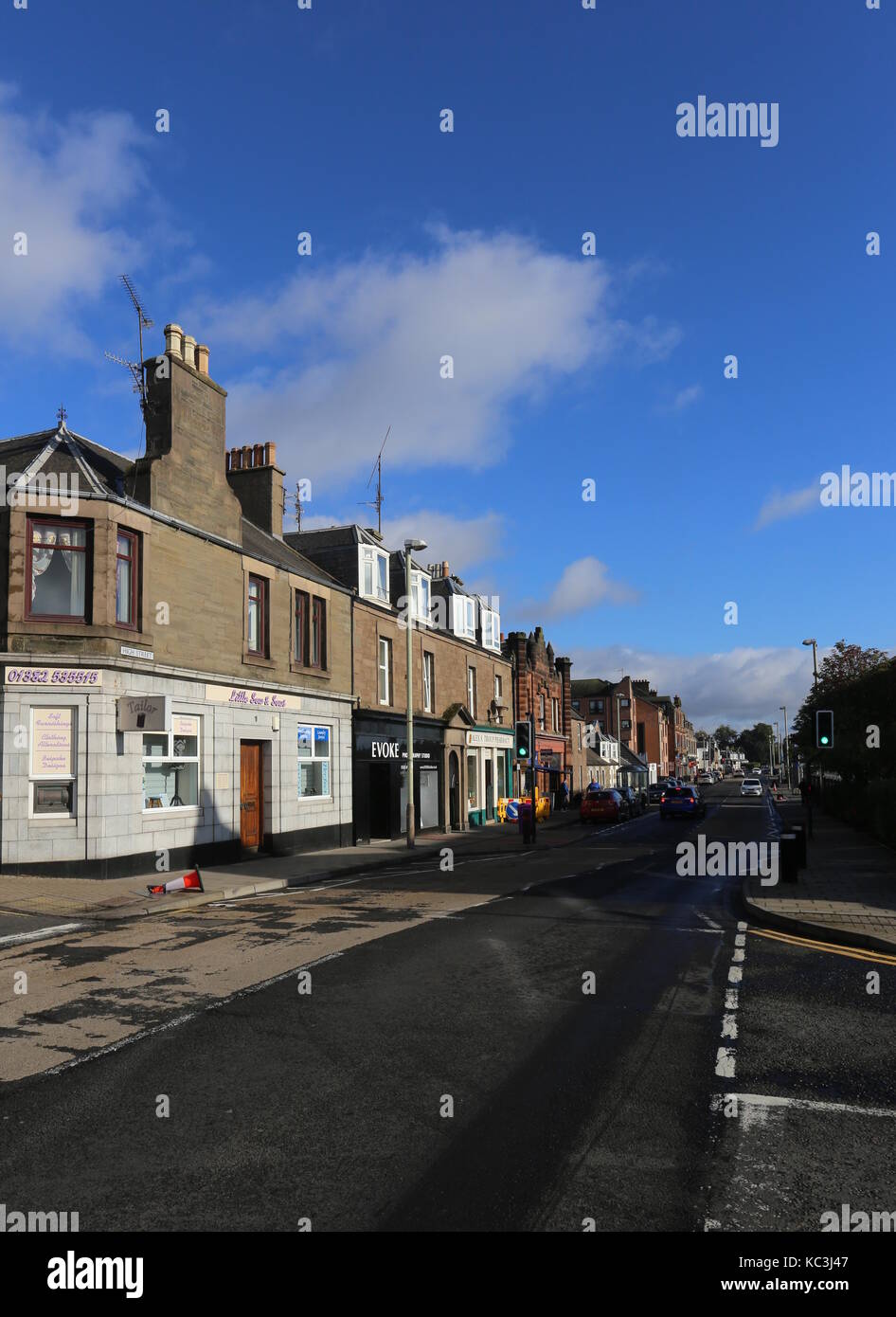 Monifieth street scene Angus Scotland September 2017 Stock Photo Alamy