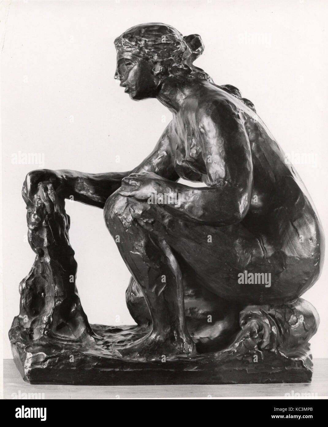 Washerwoman, 1916, Bronze, 13 1/4 x 11 1/2 x 6 in. (33.7 x 29.2 x 15.2 cm), Sculpture, Auguste Renoir (French, Limoges 1841–1919 Stock Photo