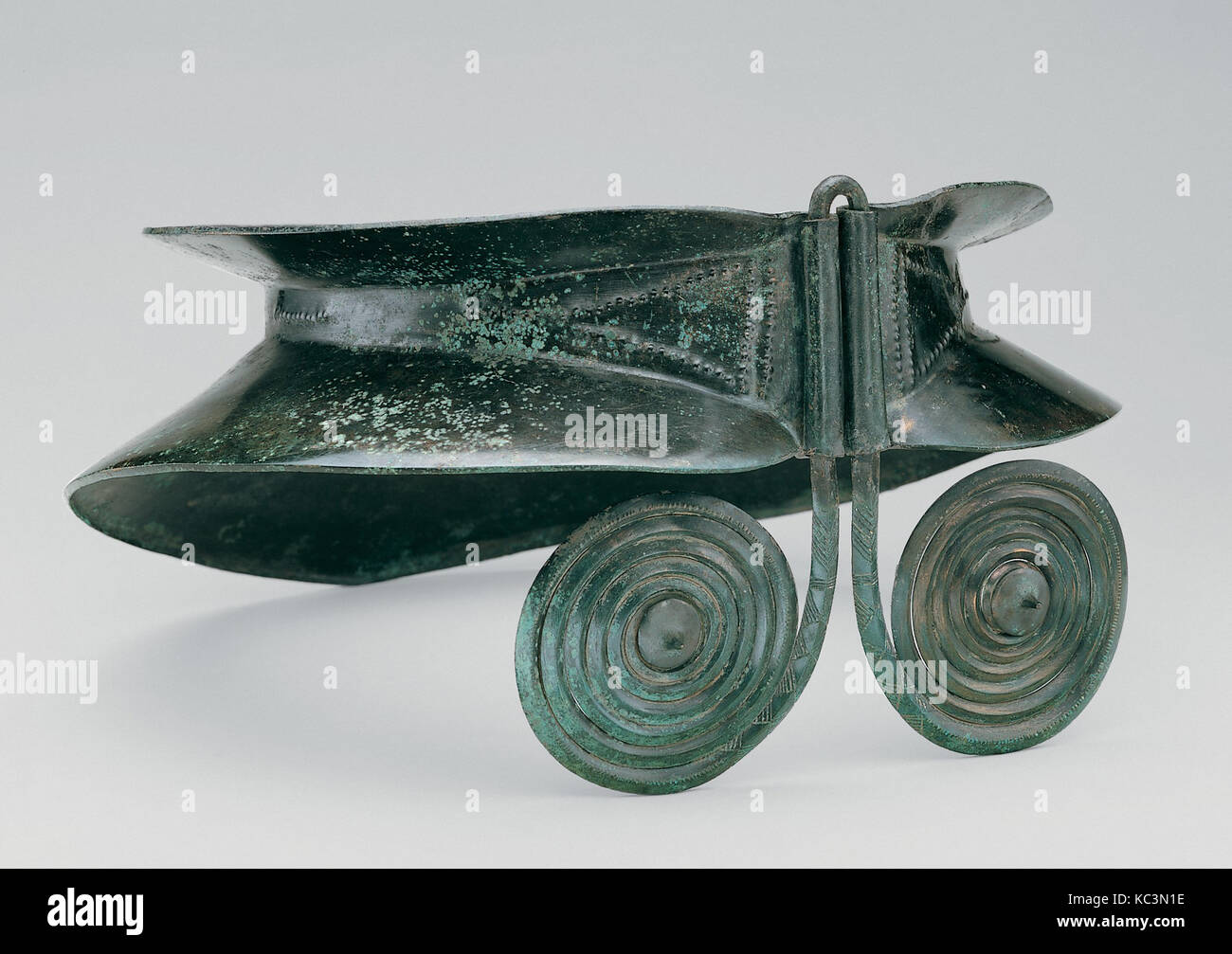 Diadem, 1200–800 B.C., Made in Carpathian Basin region, east-central Europe, Eastern European, Copper Alloy, Overall: 5 3/8 x 10 Stock Photo
