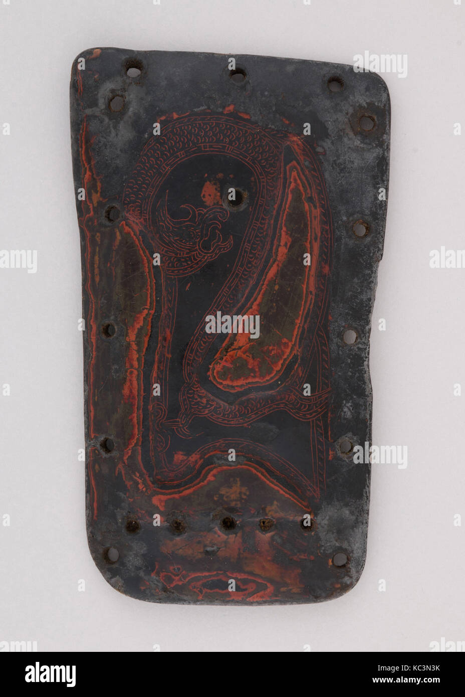 Element from a Lacquered Leather Cuirass, 8th–10th century Stock Photo