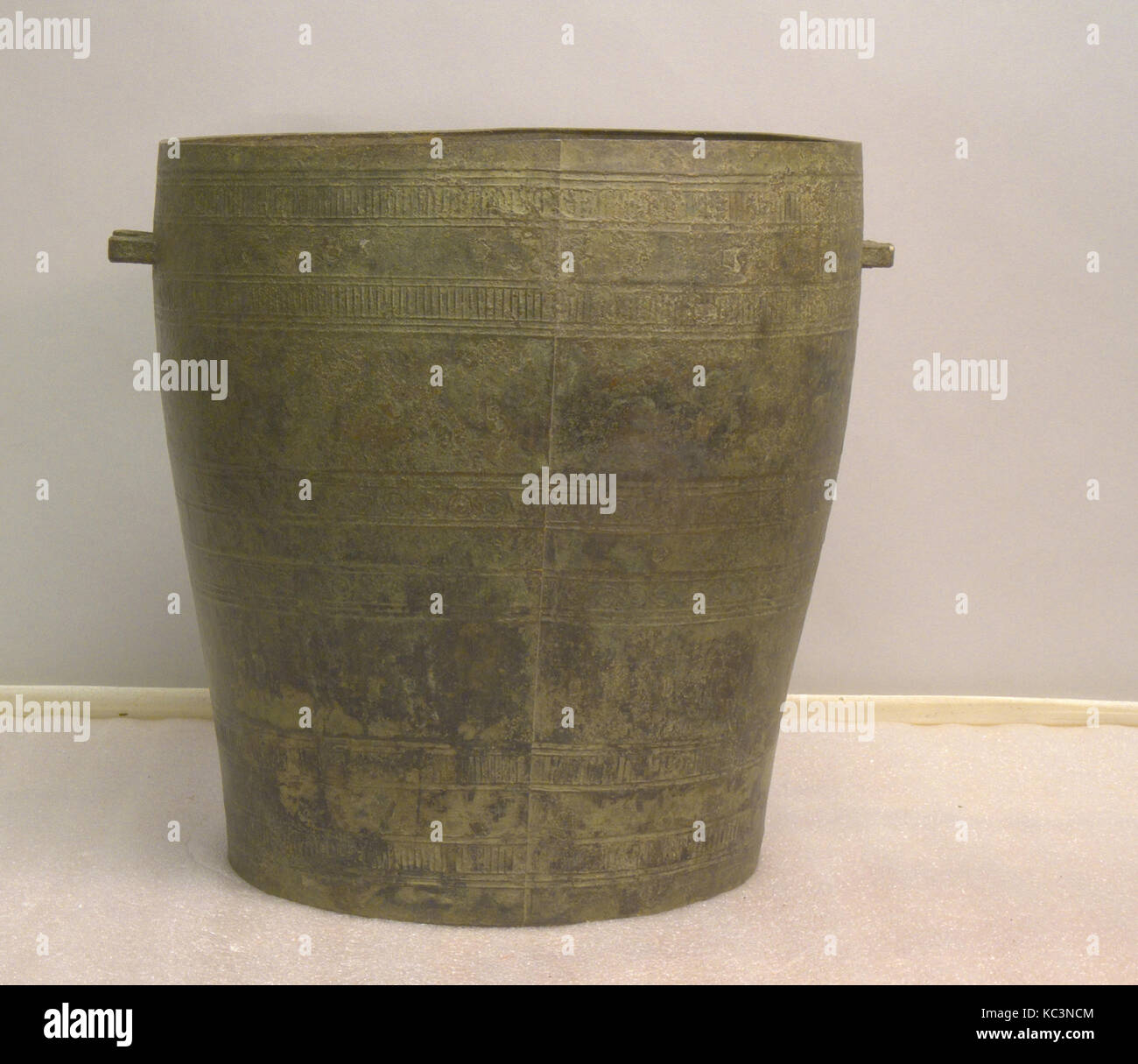 Large Situla, Bronze and Iron Age period, Dongson culture, 500 B.C.–A.D. 300, Vietnam (North), Bronze, H. 13 1/2 in. (34.3 cm Stock Photo