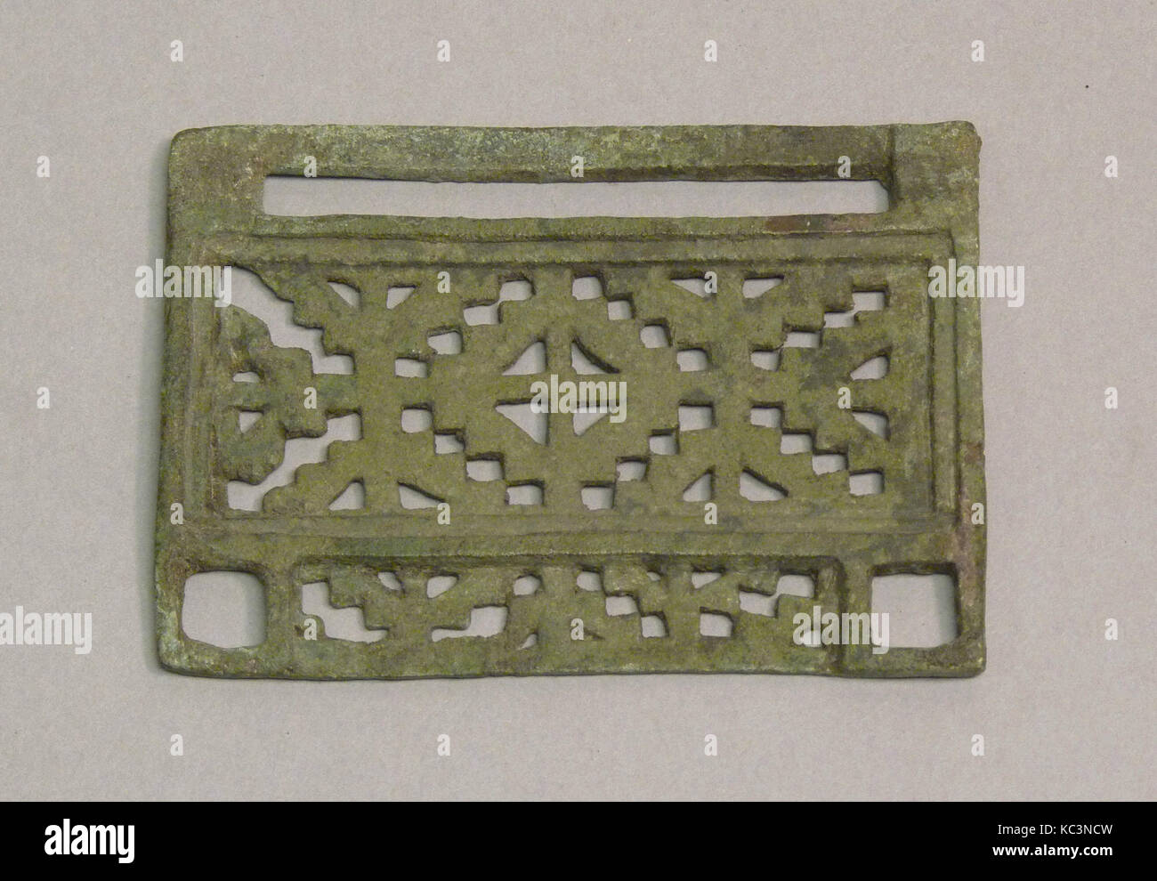 Buckle, Bronze and Iron Age period, Dongson culture, 500 B.C.–A.D. 300, Vietnam (North), Bronze, a) H. 2 1/4 in. (5.7 cm); W. 3 Stock Photo