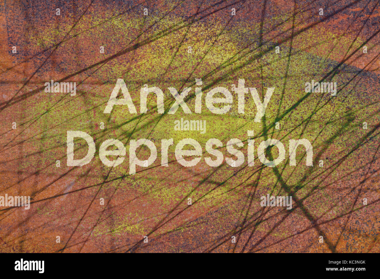 words-anxiety-and-depression-written-on-a-grunge-background-stock-photo