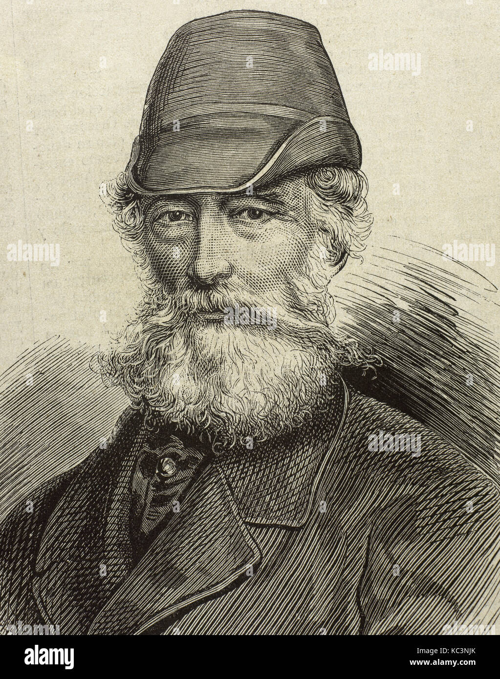 Alfred Krupp (1812-1887). German industrialist. Portrait. Engraving. 'La Ilustracion Espanola y Americana', 1878. Stock Photo