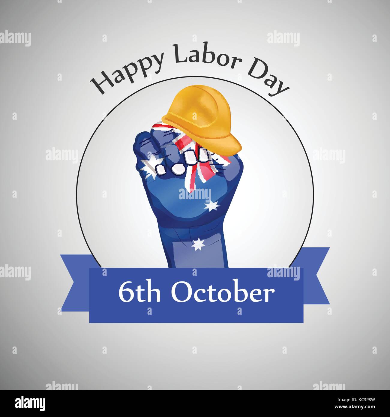 illustration of elements of Australia Labor Day Background Stock Vector