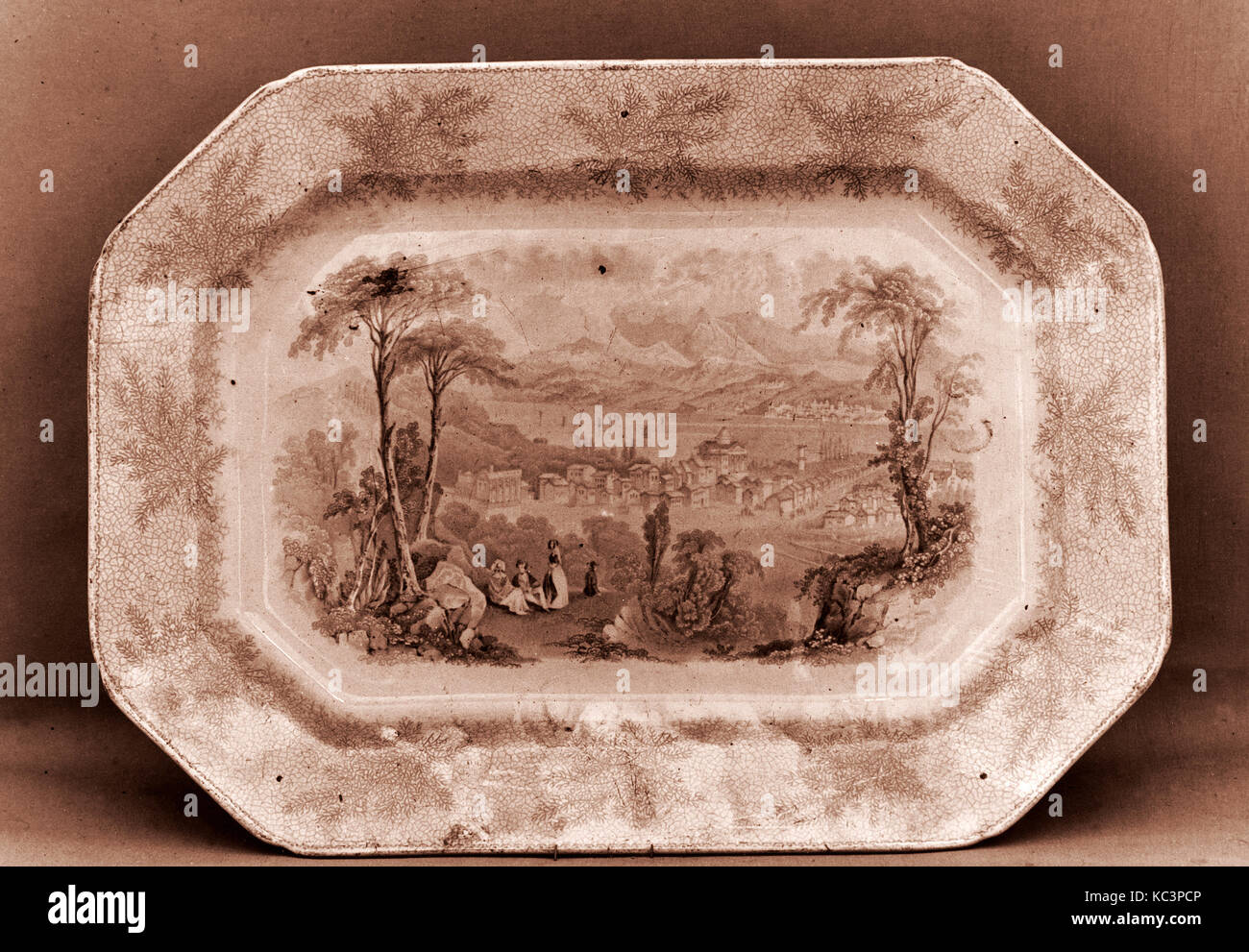 Platter, William Ridgway, Son & Co., ca. 1844–ca. 1846 Stock Photo
