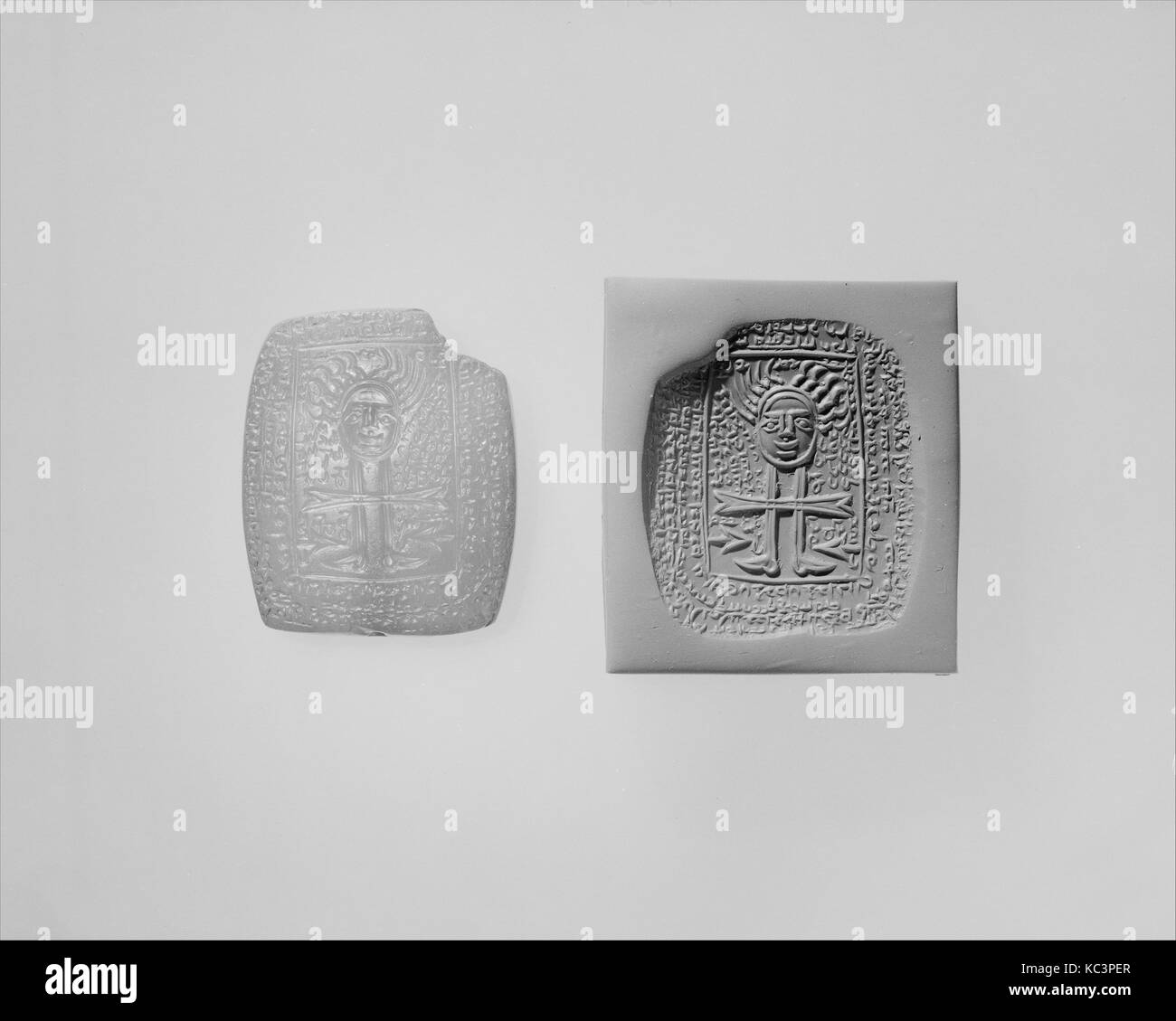 Amulet inscribed in Middle Persian script, ca. 4th century A.D Stock Photo