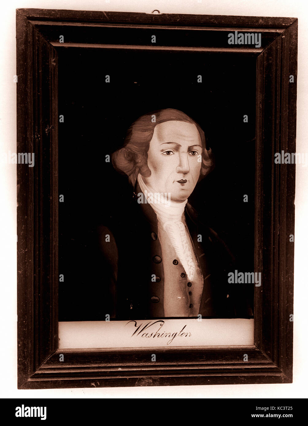Plaque of George Washington, After Gilbert Stuart, 1776–1830 Stock Photo