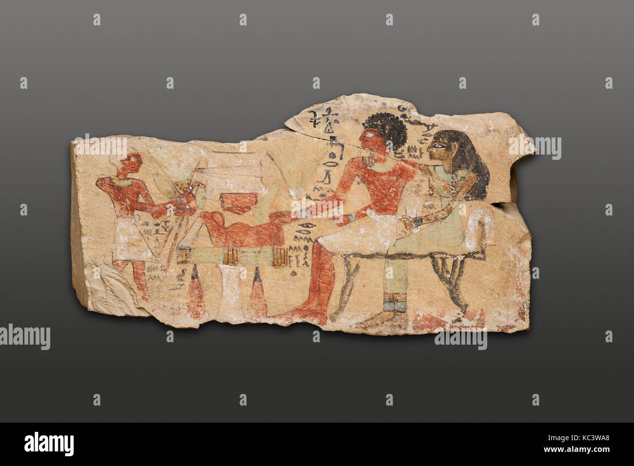 Stela of Intef and his wife, Dedetamun, ca. 1981–1802 B.C Stock Photo