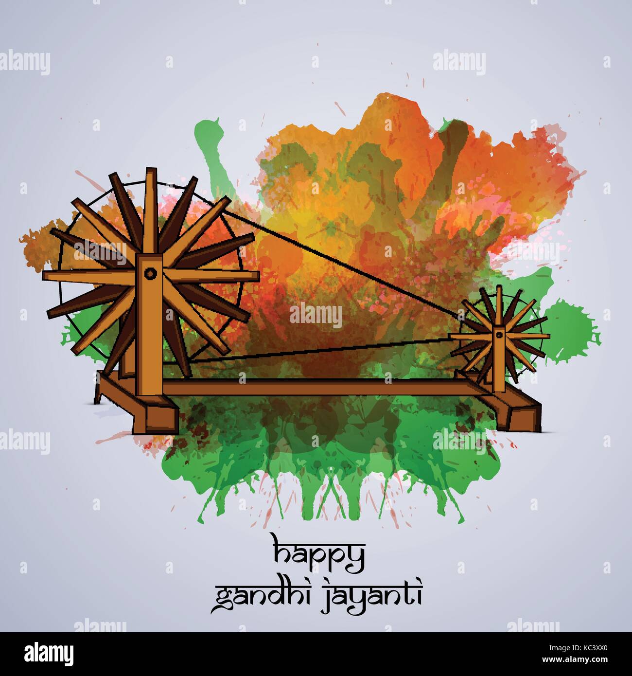 Illustration Of Elements Of Gandhi Jayanti Background Gandhi