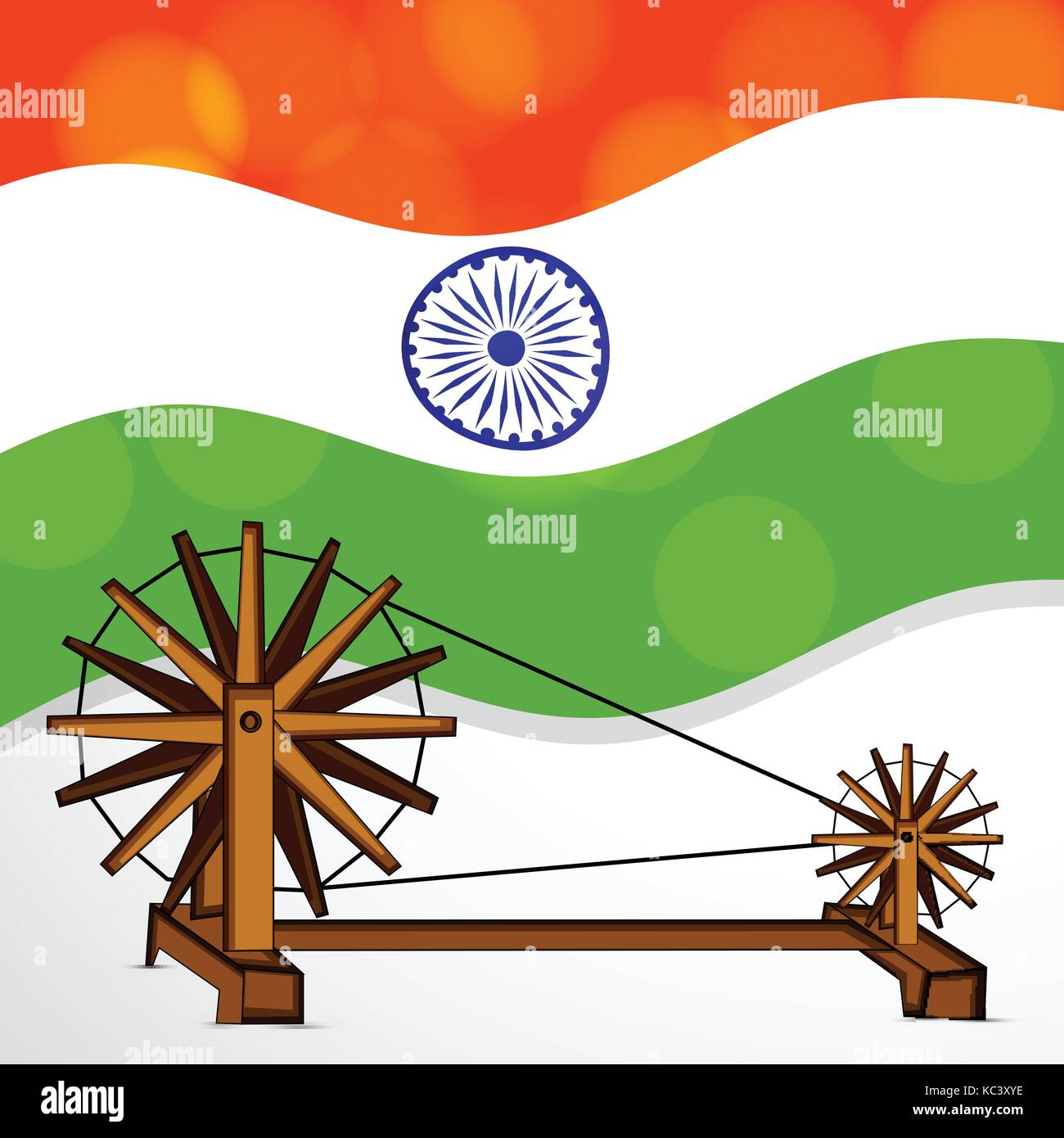 Illustration Of Elements Of Gandhi Jayanti Background Gandhi