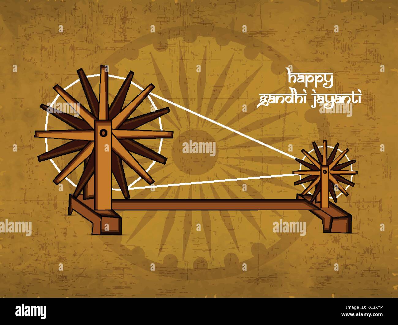 Gandhiji with Charkha Made on Cardboard Stock Image - Image of jayanti,  bapuji: 199104039