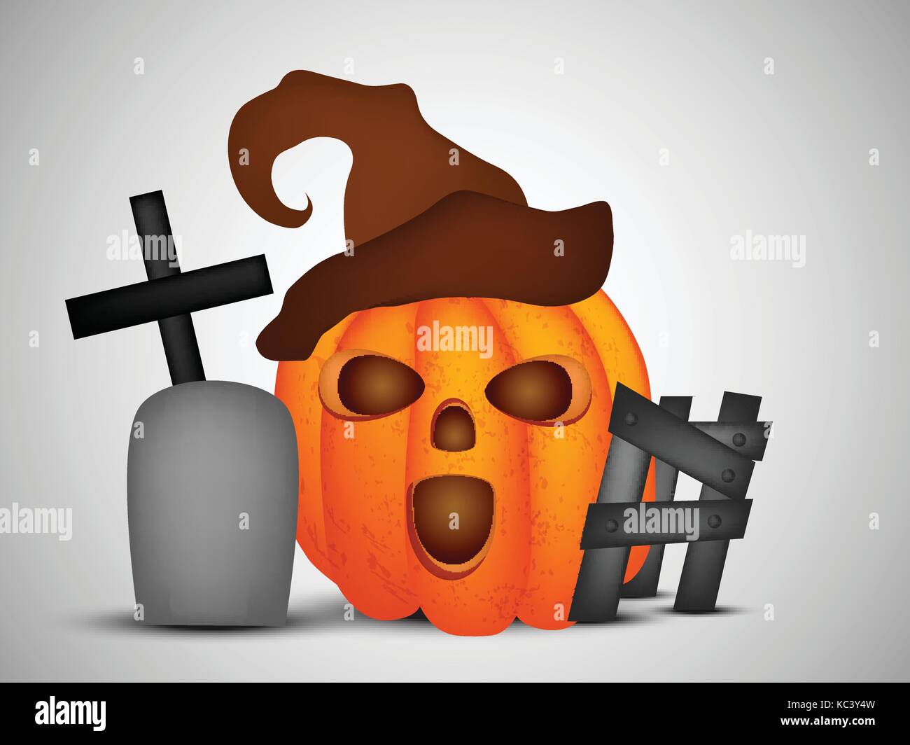 illustration of elements of Halloween Background Stock Vector Image