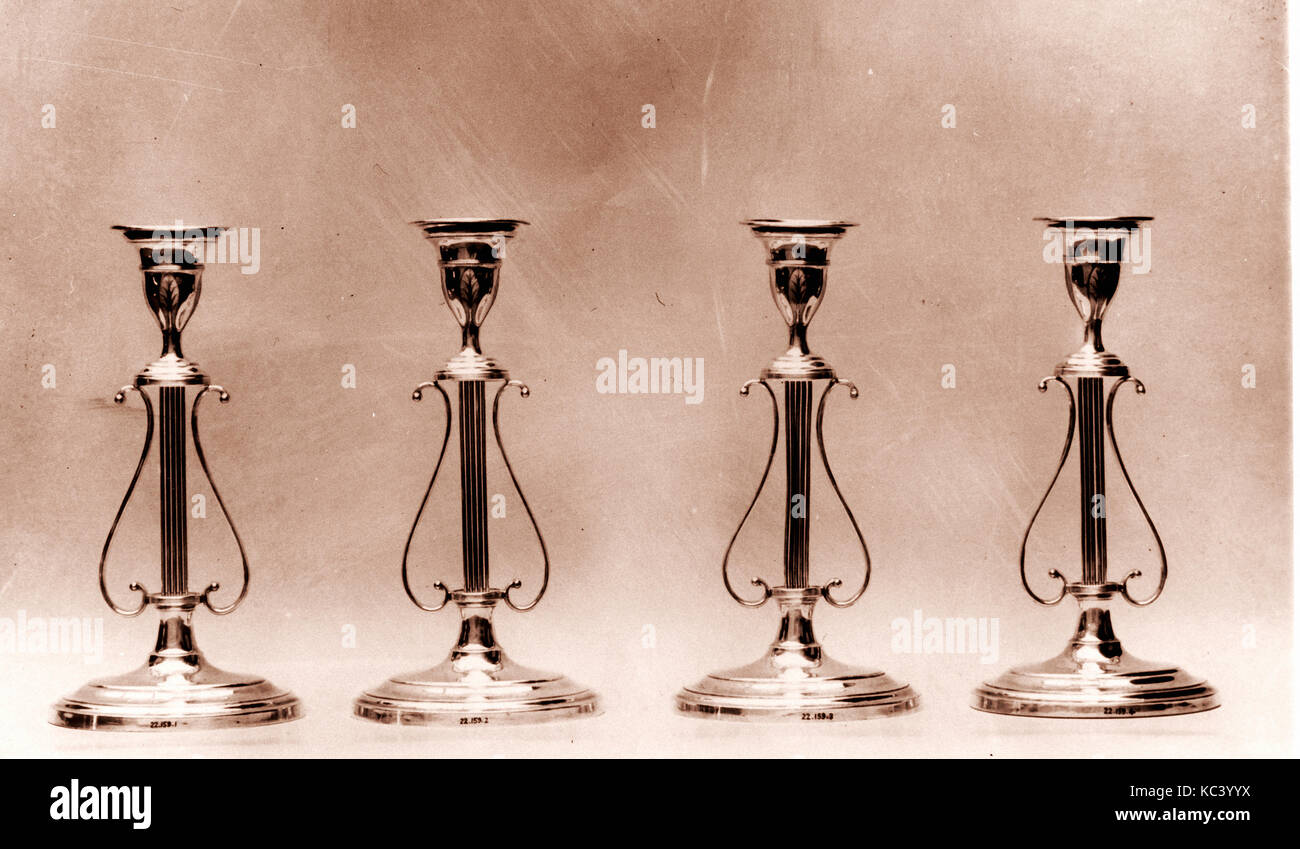 Candlestick, 18001830, Made in England, Silver plate on copper, 11 9/