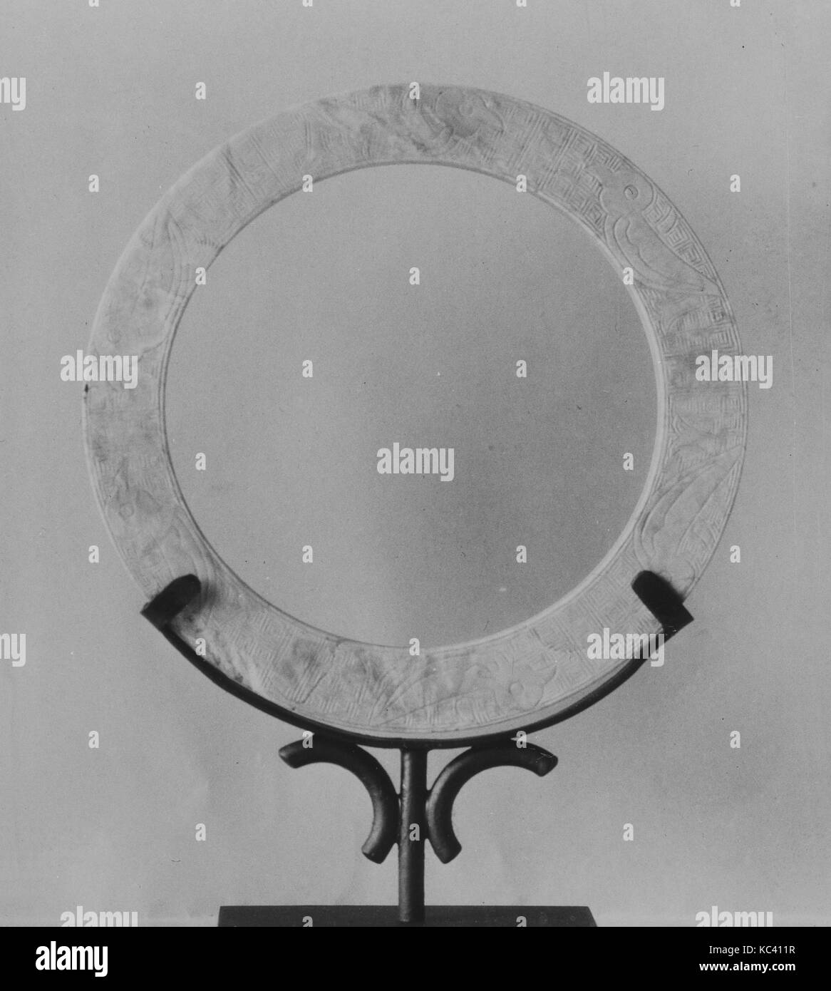 Ring, Zhou dynasty (1046–256 B.C.), China, Jade, Diam. 3 1/2 in. (8.9 cm), Jade Stock Photo