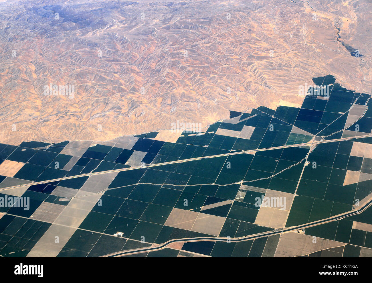 Desert Farming in California Stock Photo