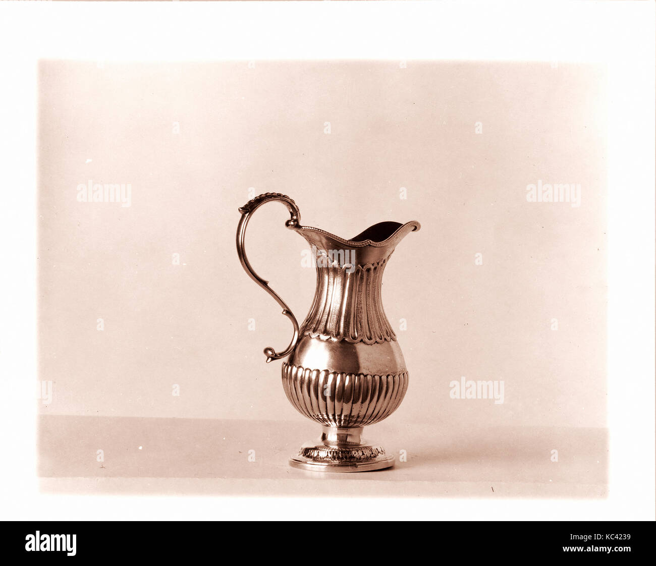 Creamer, ca. 1850, Made in Baltimore, Maryland, United States, American, Silver, Overall: 6 7/8 x 5 3/16 in. (17.5 x 13.2 cm); 1 Stock Photo