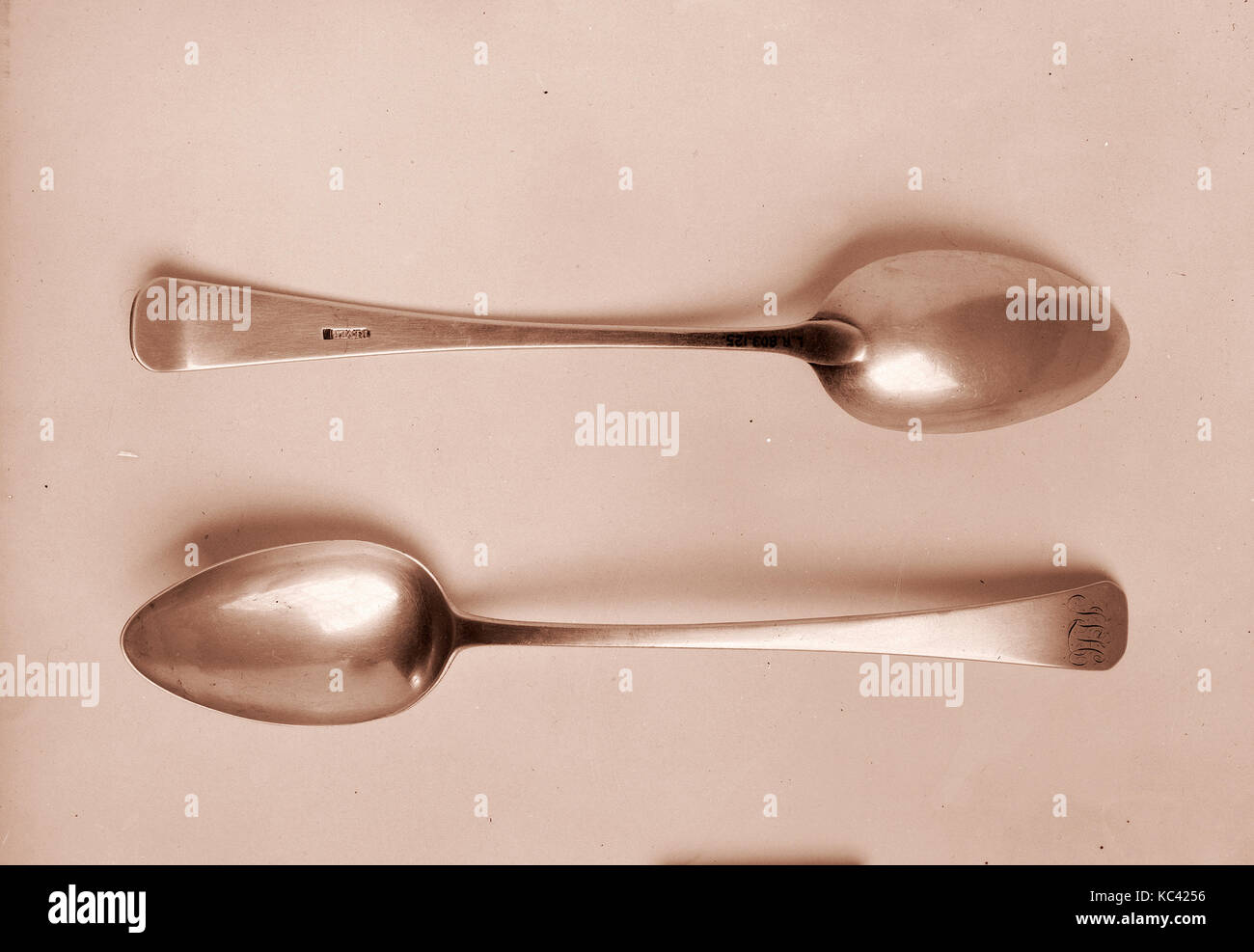 Spoon, 1770–1800, Made in Boston, Massachusetts, United States, American, Silver, L. 9 1/4 in. (23.5 cm), Silver, Paul Revere Stock Photo