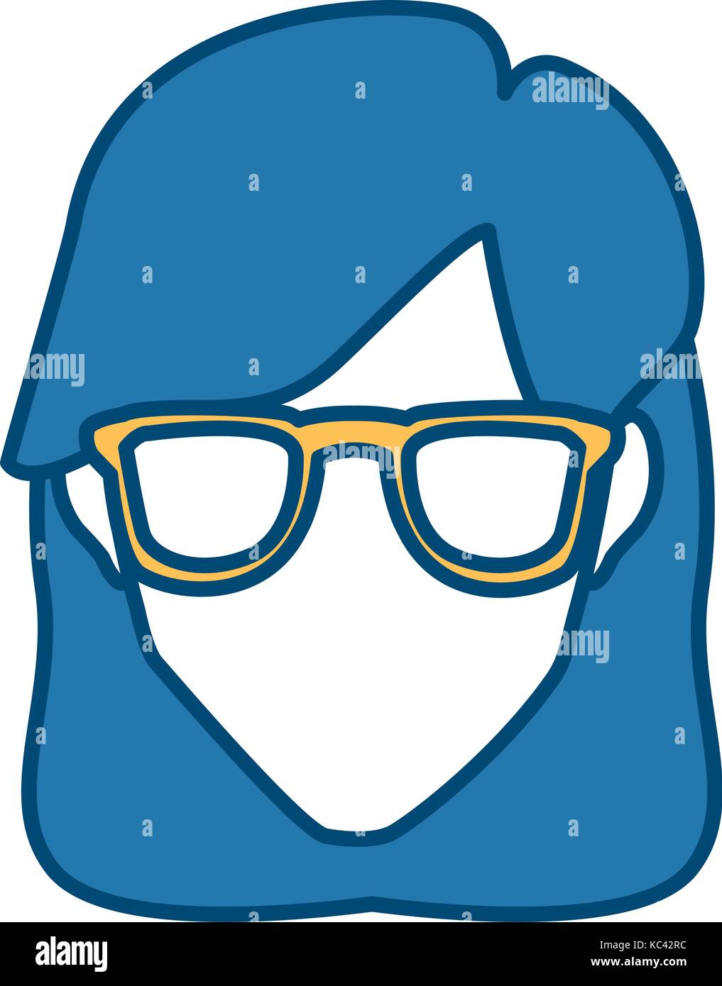 Woman with glasses Stock Vector Image & Art - Alamy