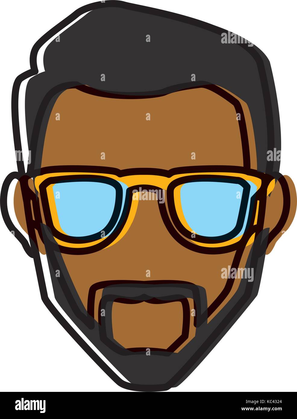 Man with glasses Stock Vector Image & Art - Alamy