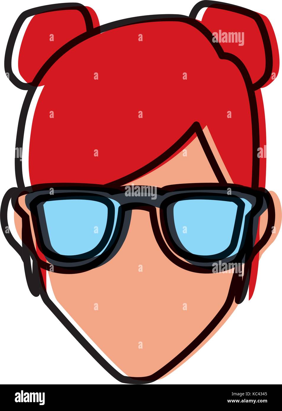 Woman with glasses Stock Vector Image & Art - Alamy