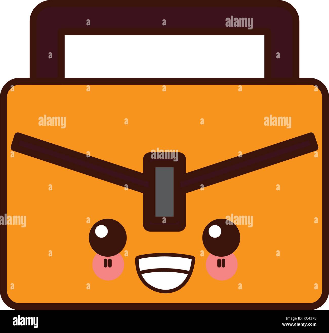 Business briefcase symbol cute kawaii cartoon Stock Vector Image & Art