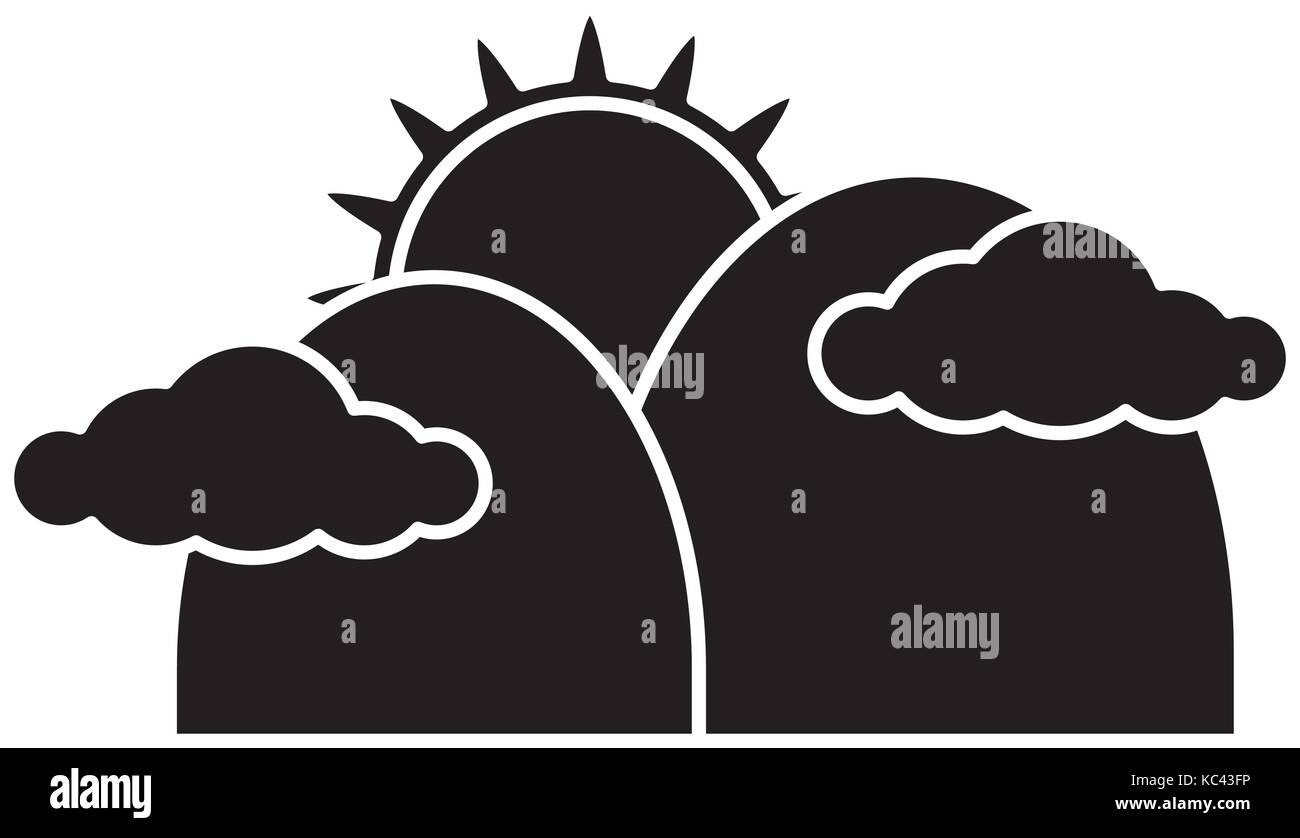 Sun and mountains Stock Vector Image & Art - Alamy