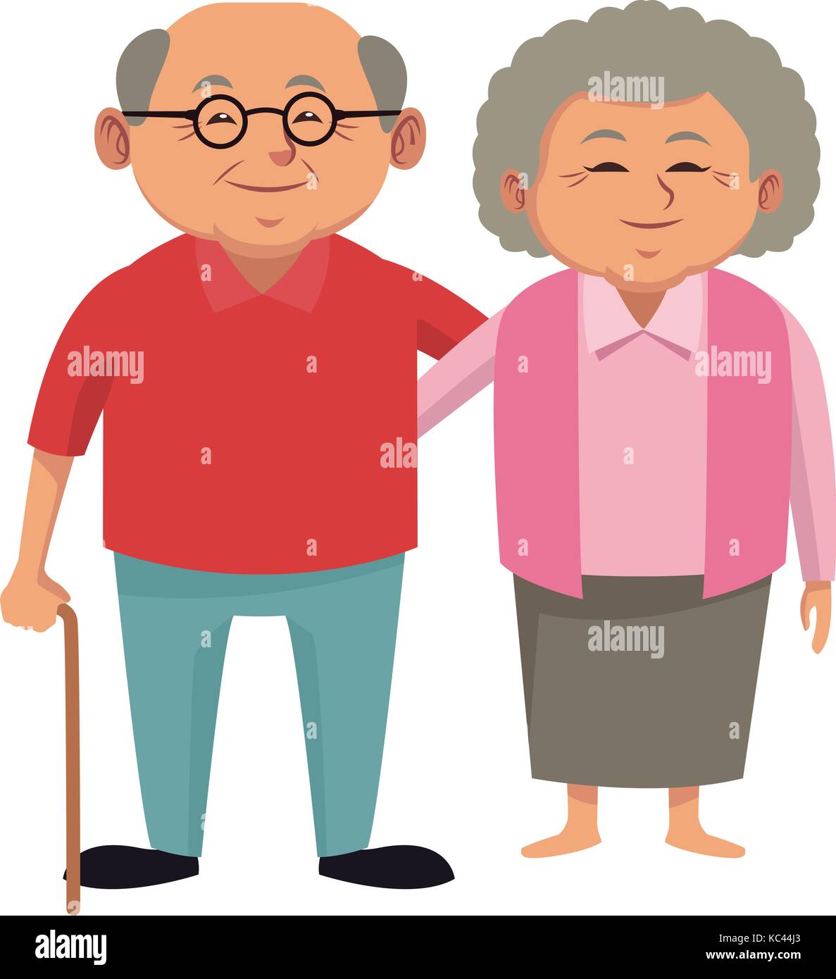 Cute grandparents couple cartoon Stock Vector Image & Art - Alamy