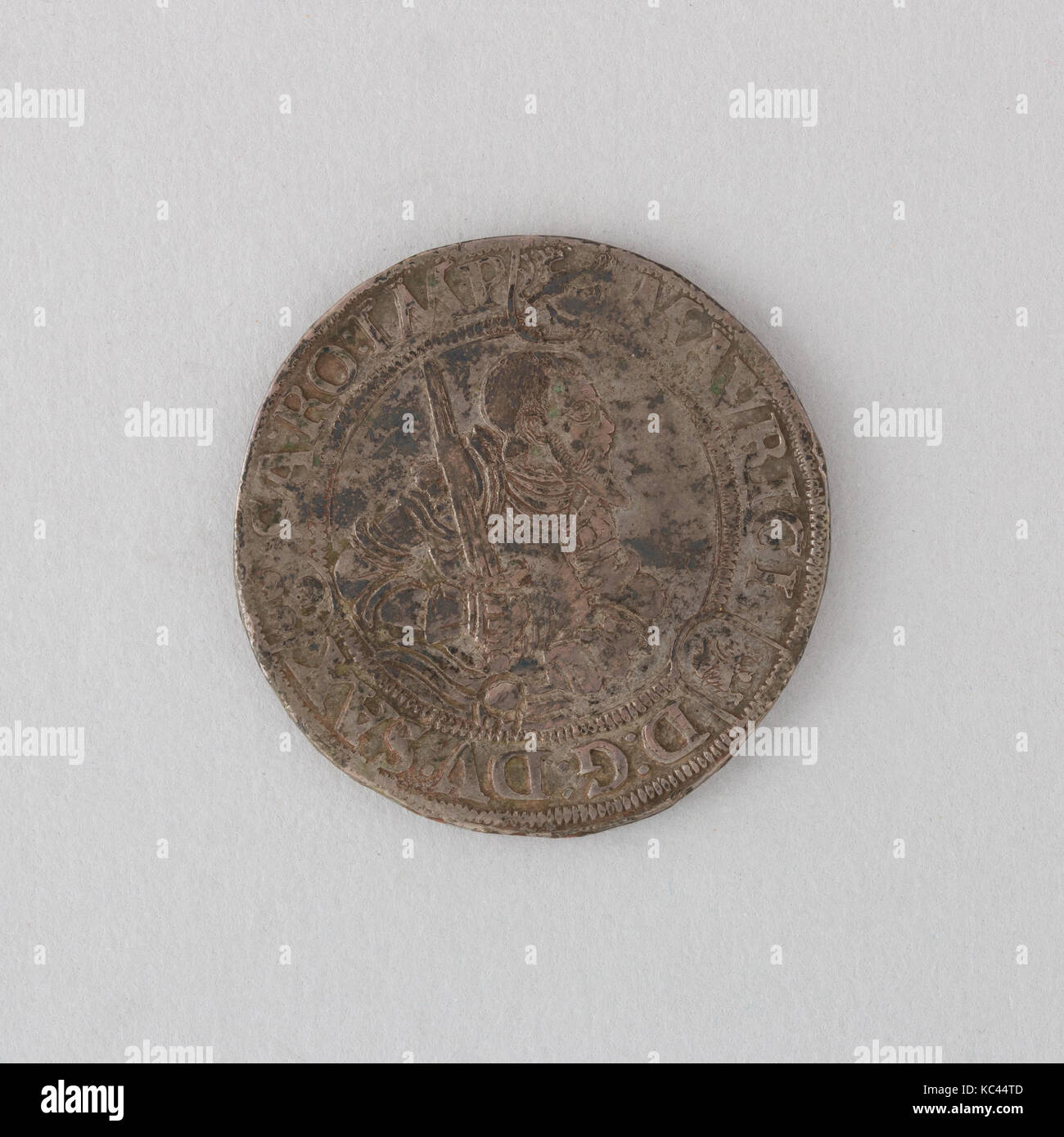 Coin (Thaler, Annaberg) Showing Maurice, Duke and Elector of Saxony, 1552 Stock Photo