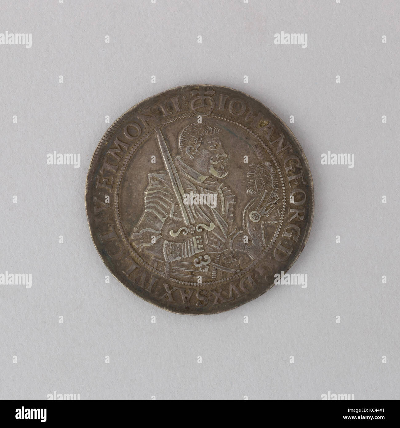 Coin (Thaler) Showing John George I, Duke of Saxony, 1629 Stock Photo