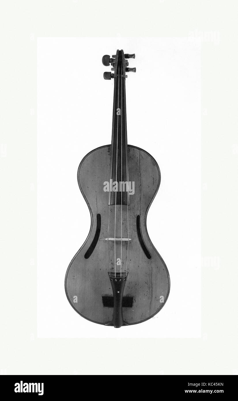 Violin, mid-19th century, France, French, Wood, Total L. 58.9 cm (23.0 in.) Body L. 37.0 cm (14.5 in.) W. UB16.9 cm (7.0 in.) W Stock Photo