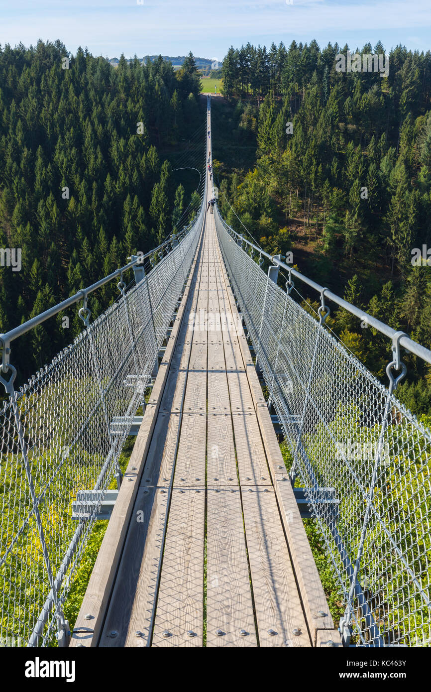 The Hängeseilbrücke Geierlay (Suspension bridge Geierlay) is a bridge ...