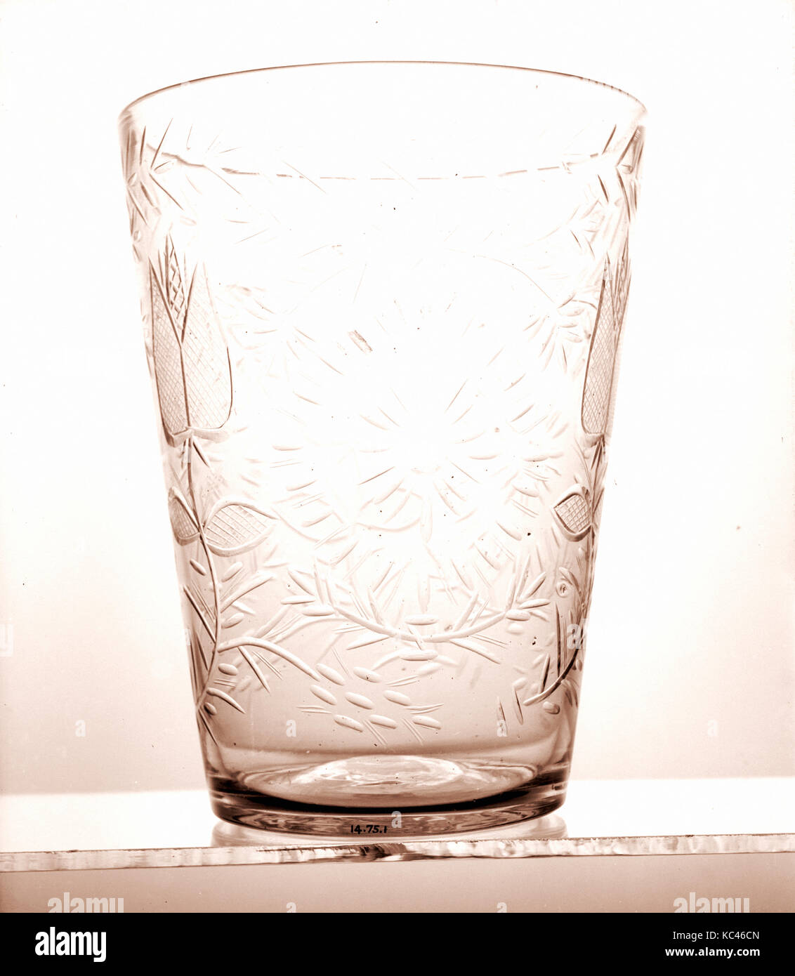 Pulque Beaker, 17751825, Spanish, Nonlead glass, H. 11 3/4 in. (29.8