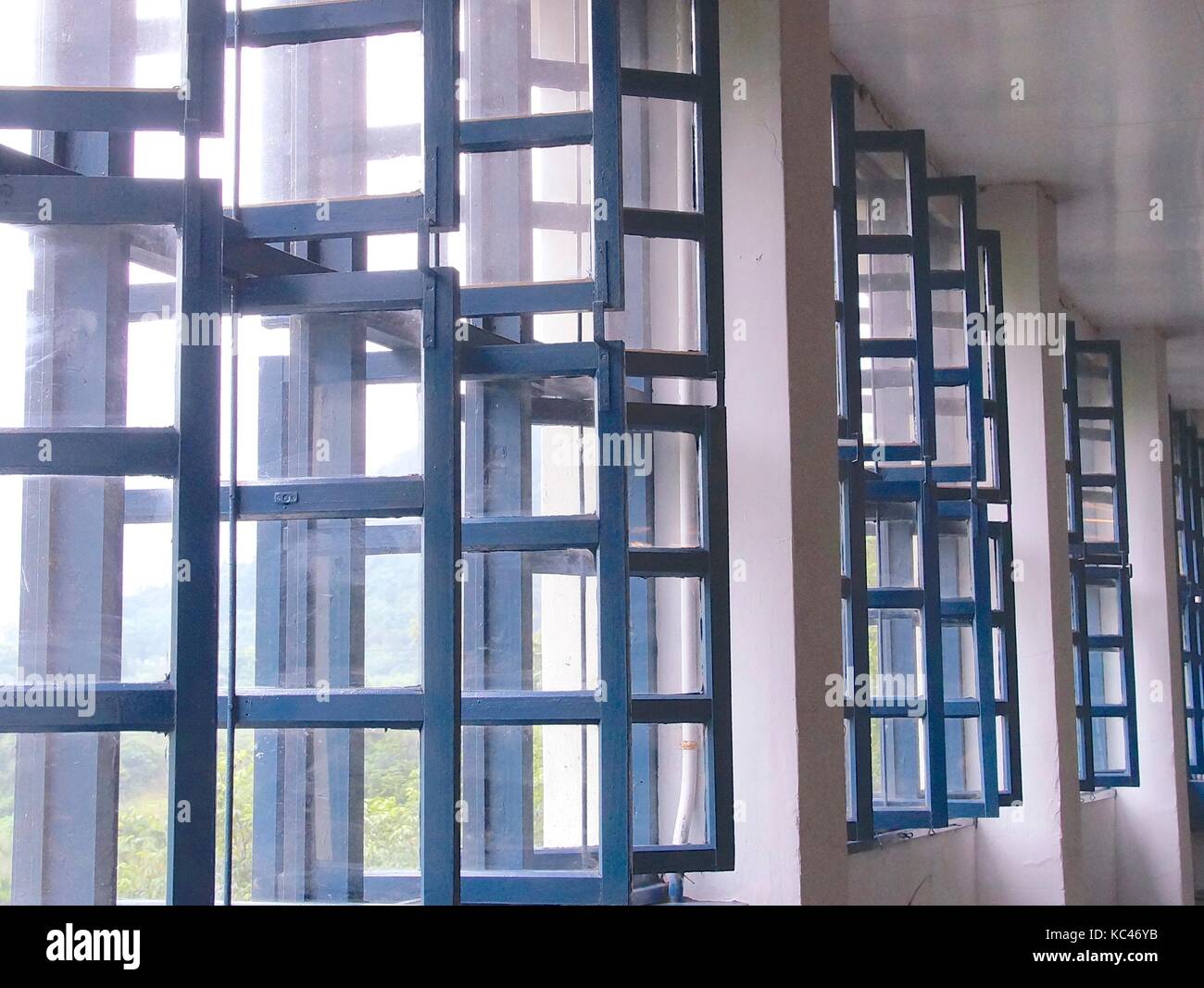 Wooden air vent windows for tea making Stock Photo