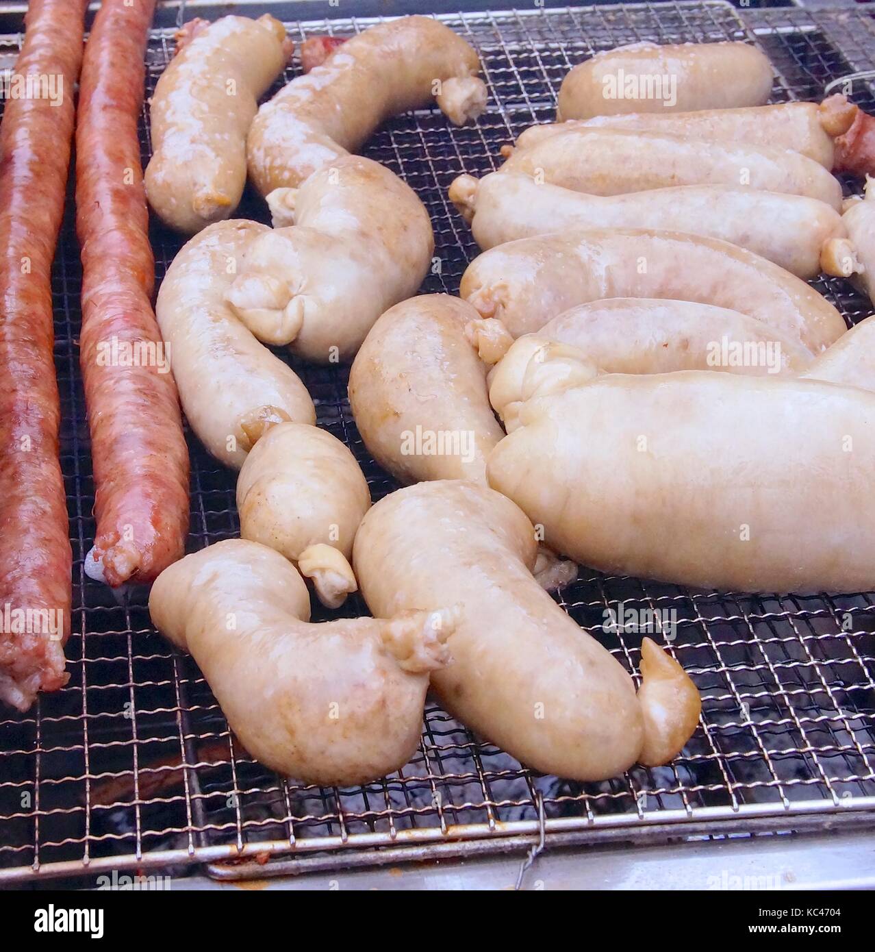 Taiwanese sausage with sticky rice Stock Photo