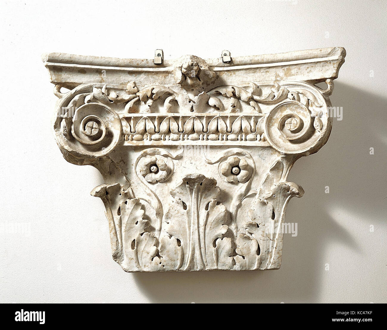 Marble pilaster capital, 1st half of 1st century A.D Stock Photo