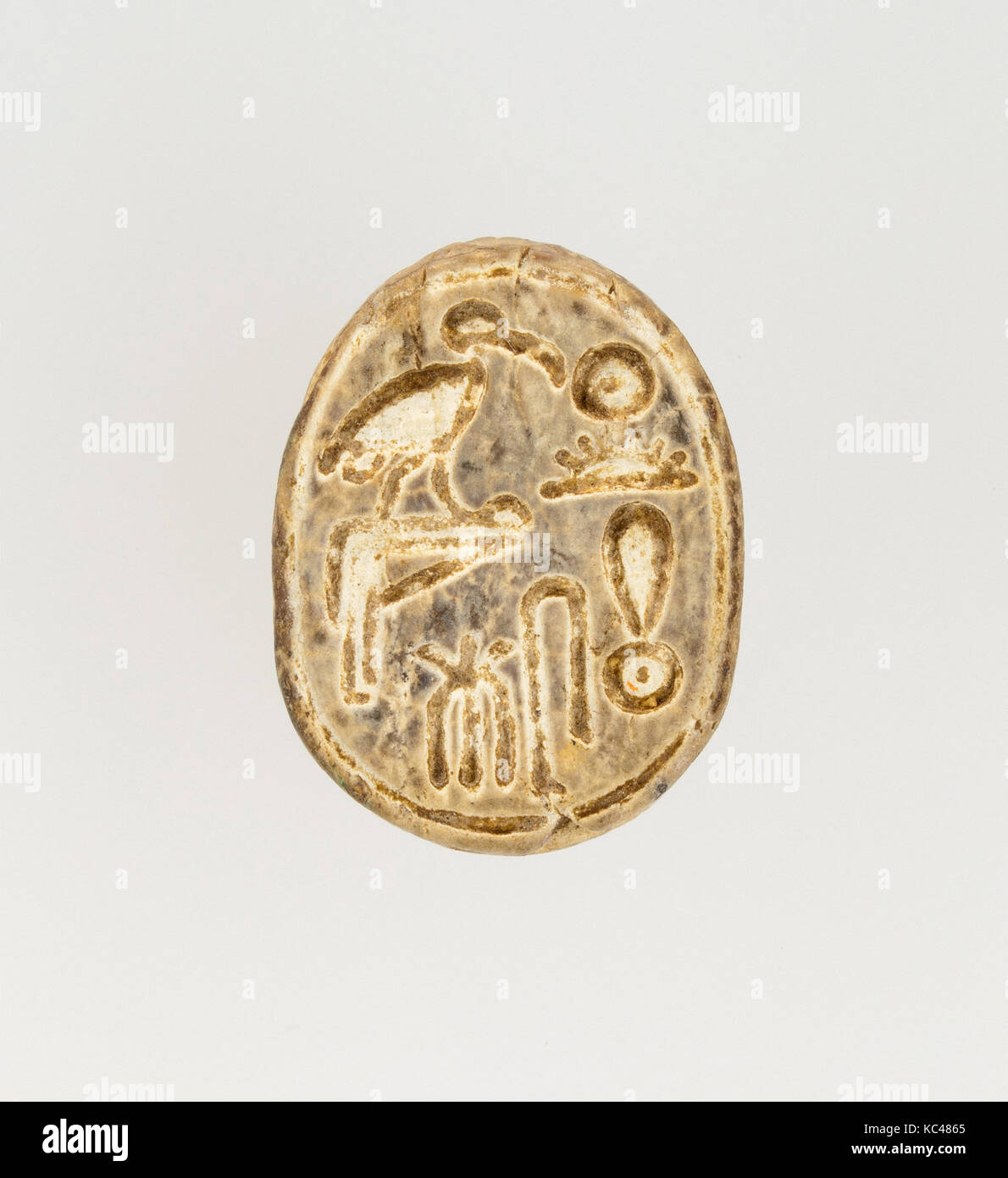 Scarab Inscribed for Thutmose I, ca. 1504–1492 B.C Stock Photo