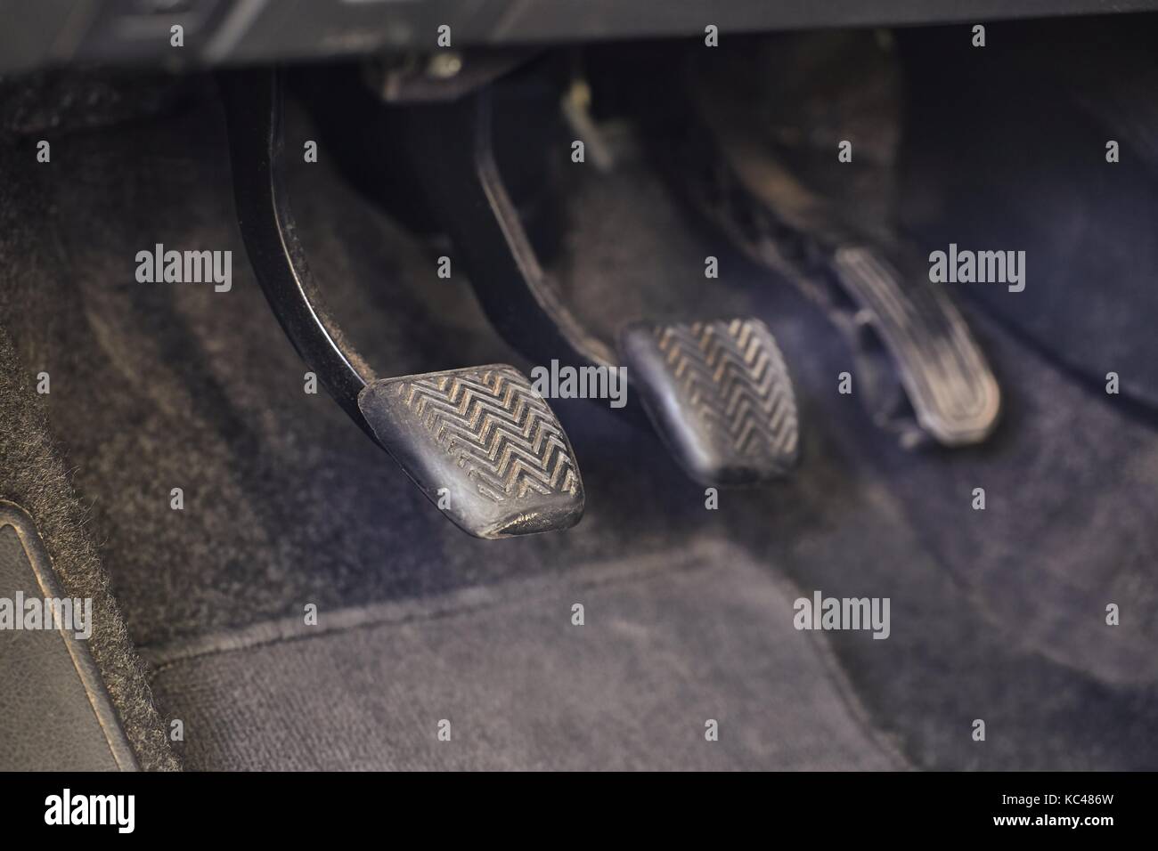 Pedals of a car Stock Photo Alamy