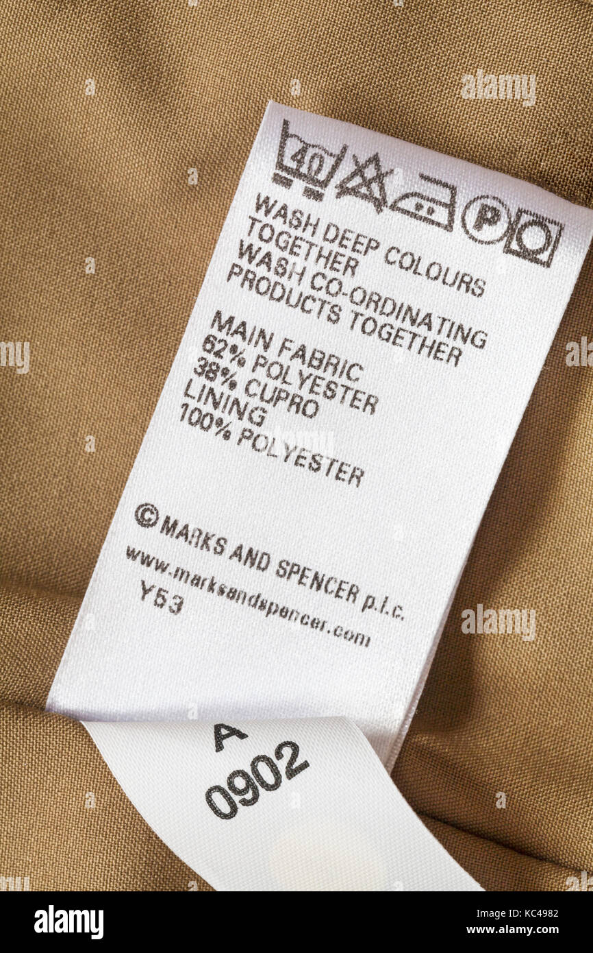Label polyester clothing hires stock photography and images Alamy
