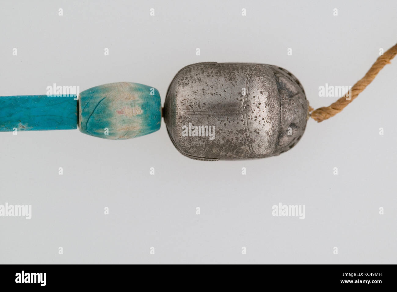 Scarab Bracelet of Wah, Middle Kingdom, Dynasty 12, ca. 1981–1975 B.C., From Egypt, Upper Egypt, Thebes, Southern Asasif, Tomb Stock Photo